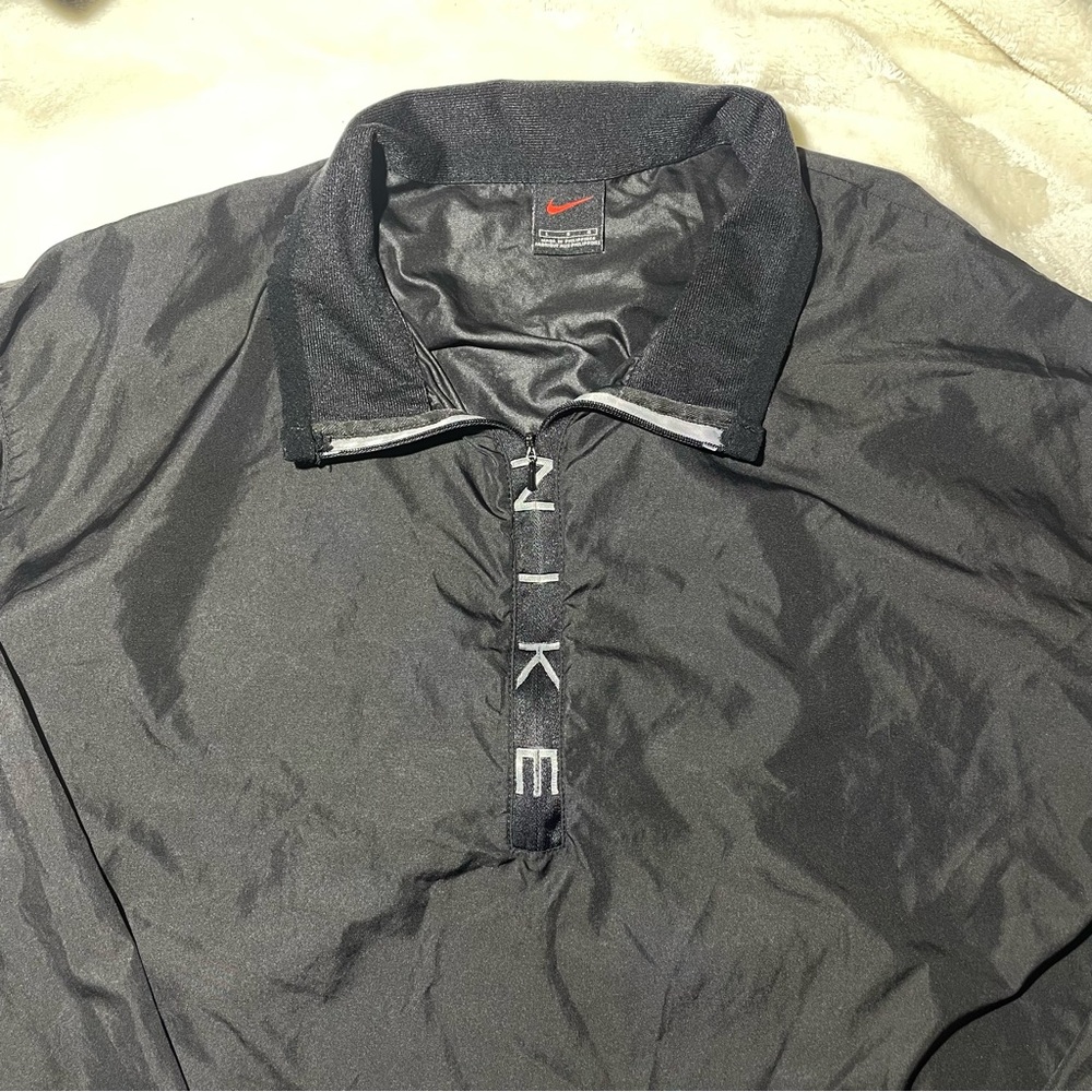 Vintage Y2K Nike Black Windbreaker Jacket Mens Large Lightweight Athletic - Picture 2 of 7
